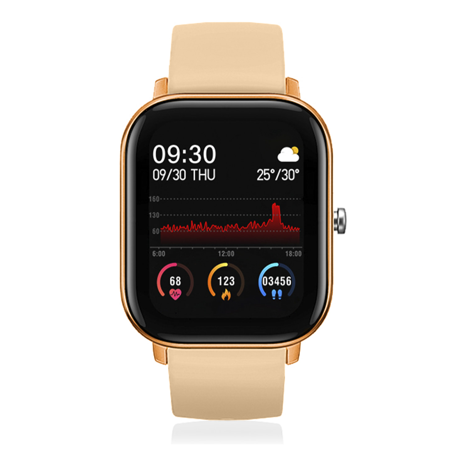 Smartwatch AK-P8 con monitorización de ritmo cardiaco, presión sanguínea, oxígeno en sangre, modo multideportivo y notificaciones.