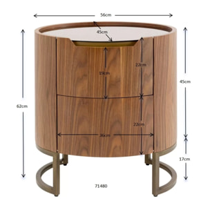 Chevet Giorgio 2 tiroirs Kare Design