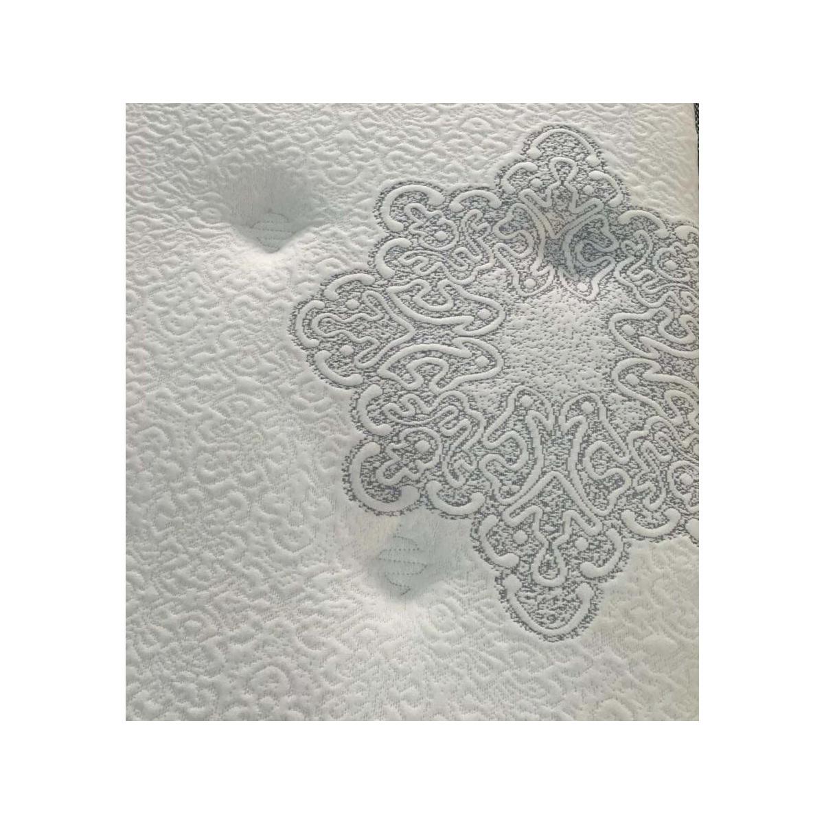 Matelas ressorts et à mémoire de forme ''Josey'' - 90 x 190 x 25 cm - Blanc / Gris