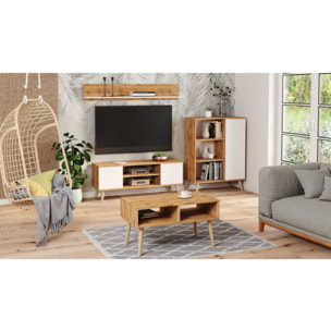 Mobile porta TV Focus in rovere Gold Craft e bianco