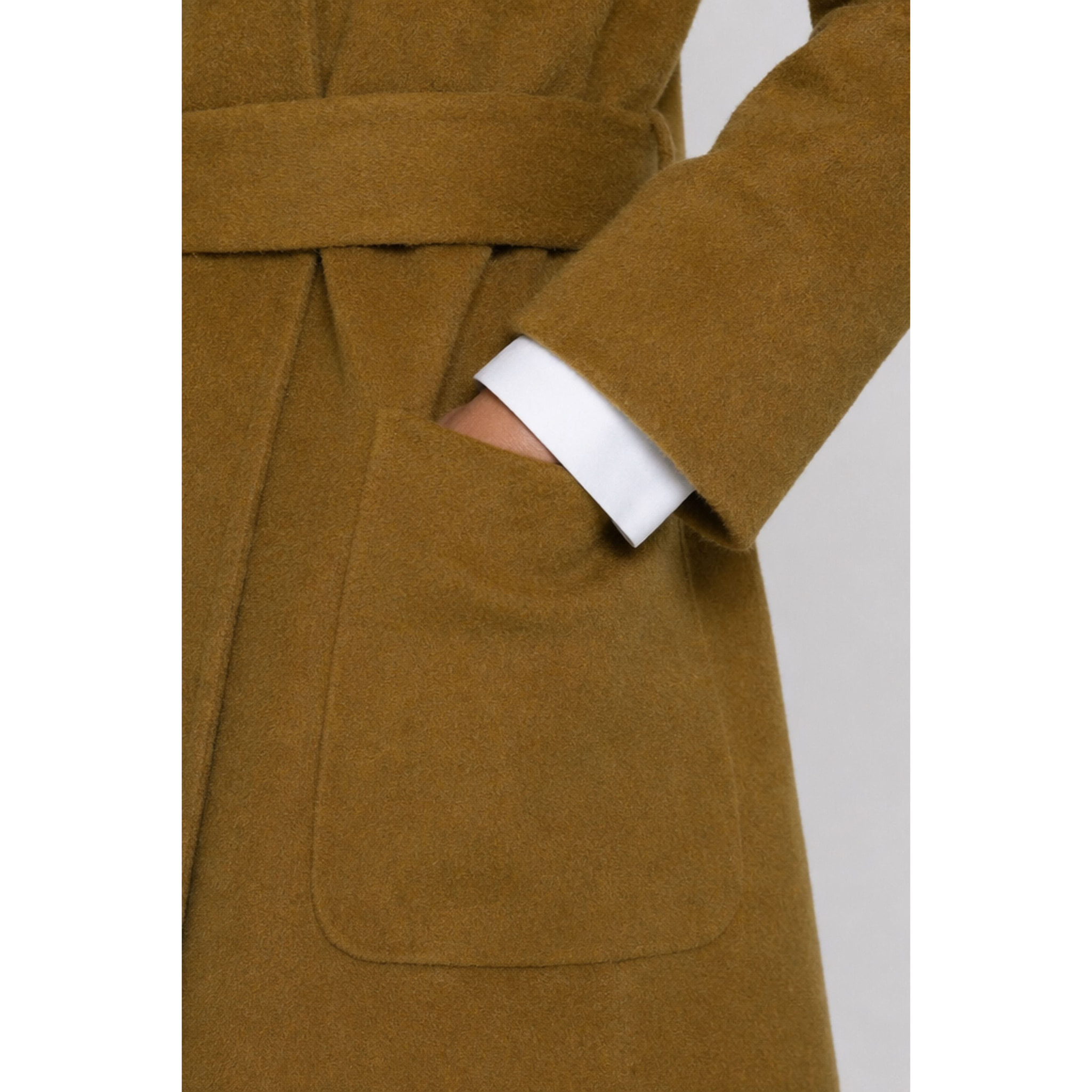 Kocca - Cappotto lungo da donna in misto lana con cintura Donna