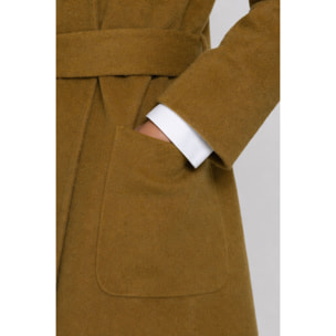 Kocca - Cappotto lungo da donna in misto lana con cintura Donna