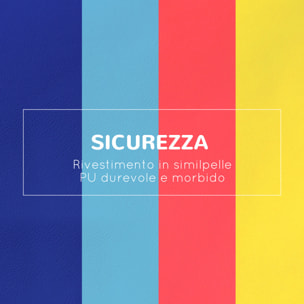 HOMCOM Set 4 Blocchi di Costruzioni Morbidi per Bambini da 1-3 Anni Modulabile, Multicolore