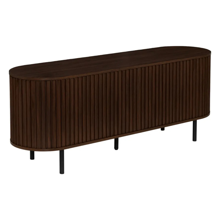 Meuble TV Alcôve ovale 40x140cm 2 portes marron