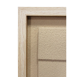 Cuadro Curves resina 3D texturizado abstracto beige 70x50x4 cm