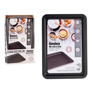 VASSOIO RETTANGOLARE IN METALLO 48CM