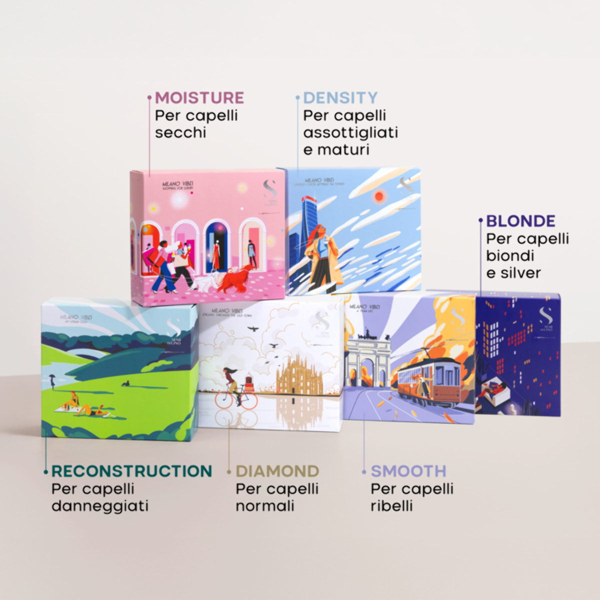 ALFAPARF MILANO Set Holiday Semi Di Lino Moisture Shampoo 250ml + Mask 200ml + Oil 15ml