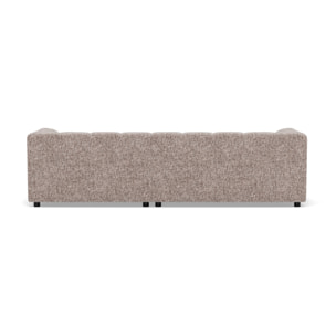 Curtis - canapé d'angle droit 4 places avec accoudoir en tissu texturé - Taupe