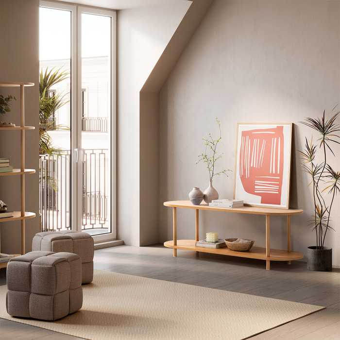 Mueble tv Montana 2 estantes efecto Roble