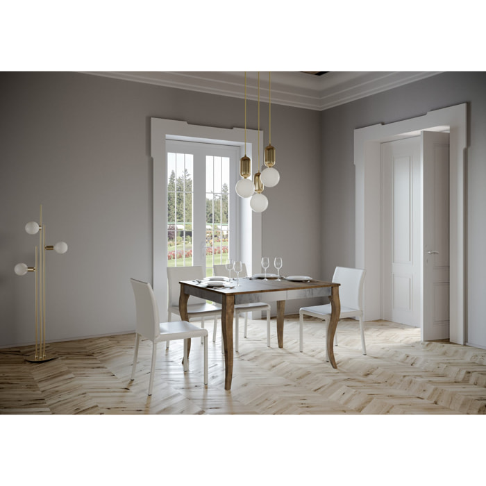 Tavolo allungabile 90x120/224 cm Olanda Iron Noce telaio Grigio