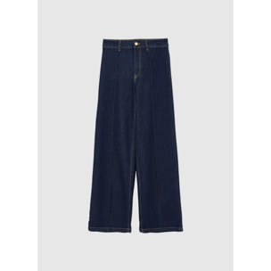 Jeans wide leg vita alta