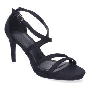 Sandalias de Tacón de Fiesta para Mujer, Diseño con Tiras Cruzadas
