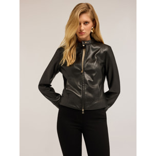 Motivi - Chaqueta de tejido revestido con cortes moldeadores - Negro