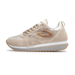 Sneakers Alberto Guardiani beige-oro-oro