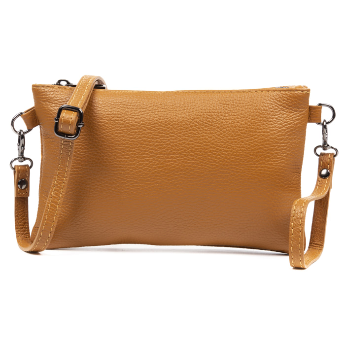 Albenga Bolso bandolera de mujer de piel auténtica acabado dollaro