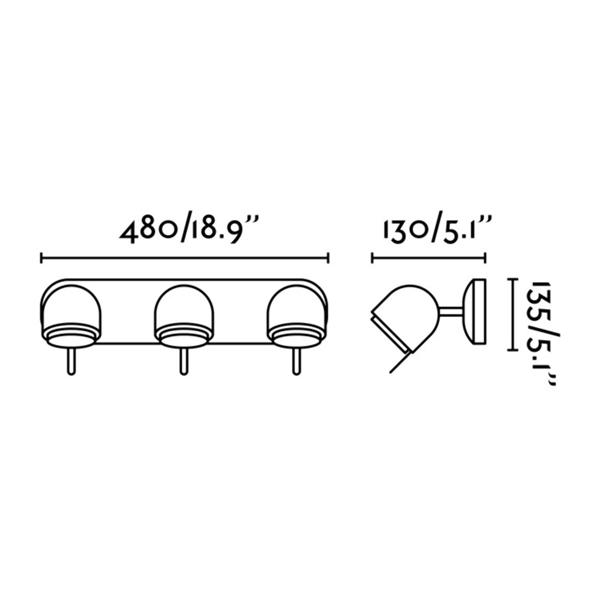 STONE 3L Lampe applique gris roche