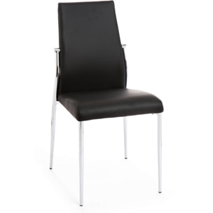 Tomasucci Lot de 4 CHAISES MARGO' BLACK Noir