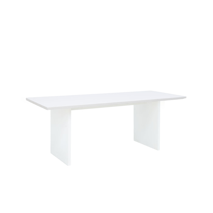 Mesa de comedor de madera maciza en tono blanco de varias medidas