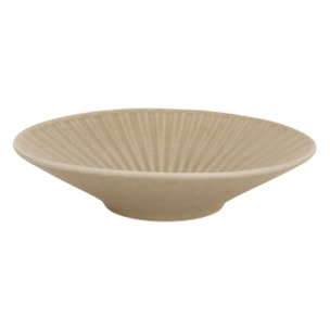Lot de 4 Assiette creuse Nyero ronde D.21cm beige