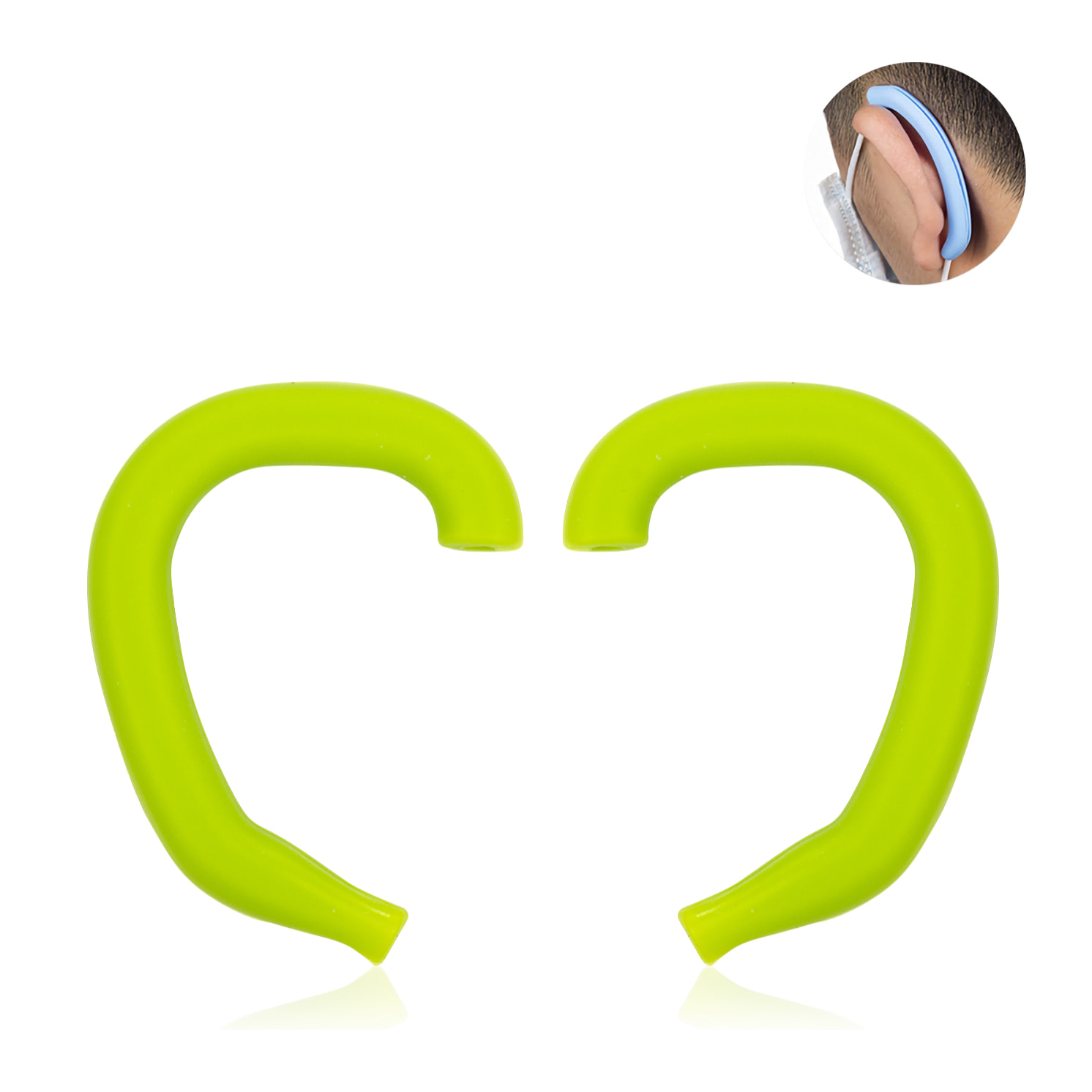 Protezione per orecchie per mascherine, in silicone chirurgico