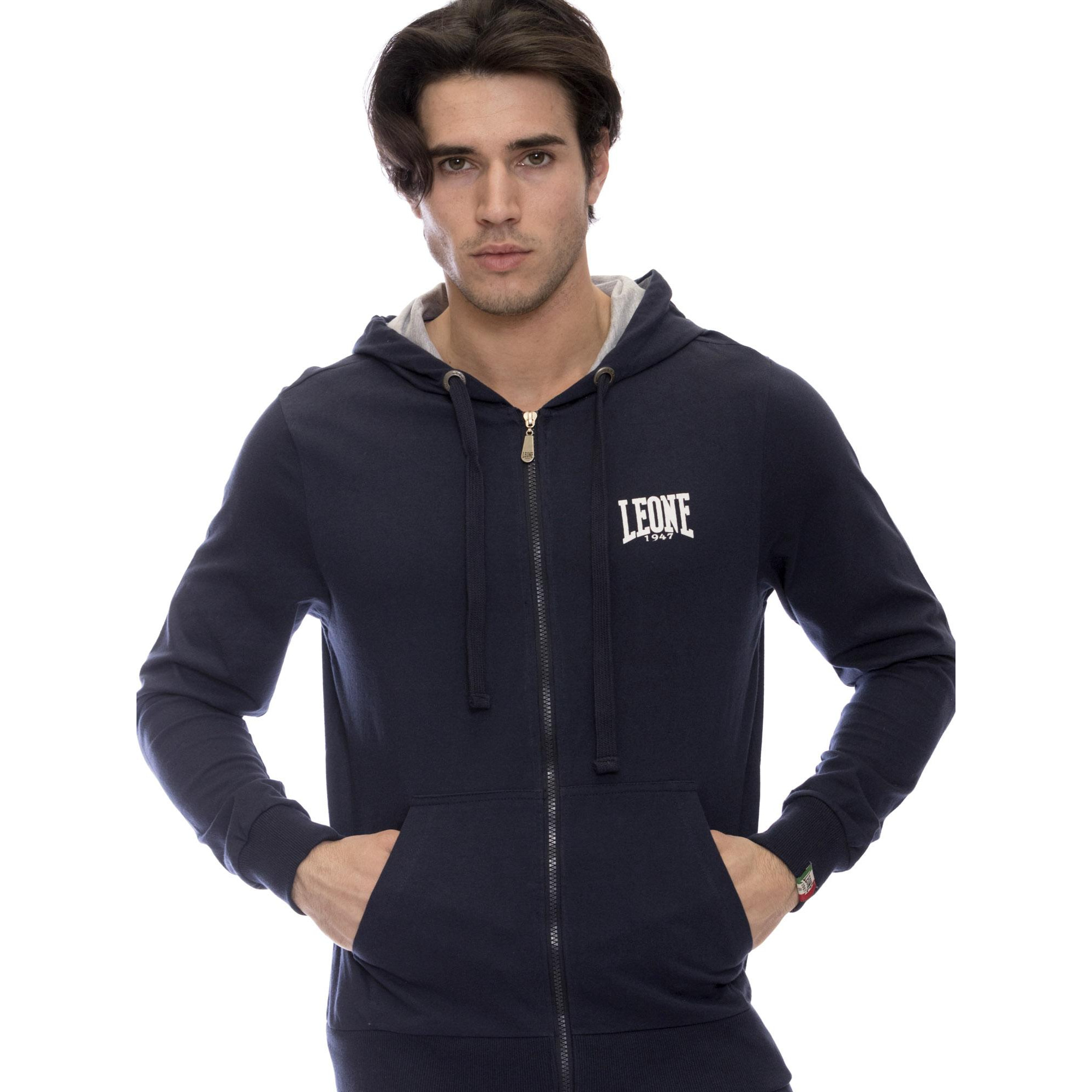 Sudadera de hombre con capucha y cremallera Leone 1947 Apparel