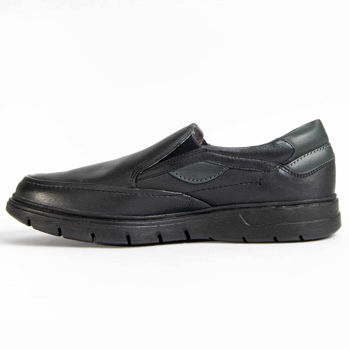 Mocasín De Piel - Negro