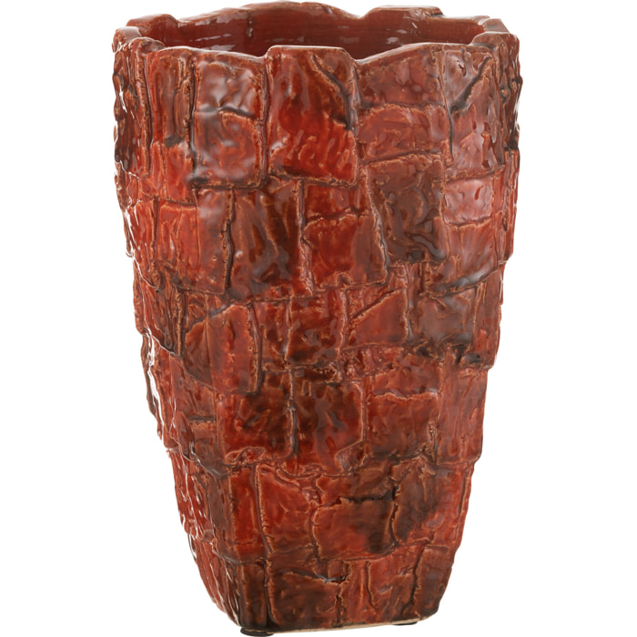 J-Line vase Akane - céramique - rouge - large
