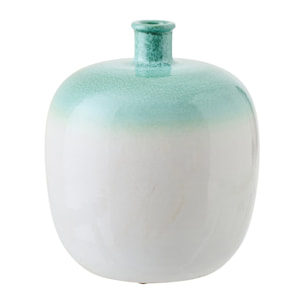 J-Line Vase - céramique - vert menthe/blanc