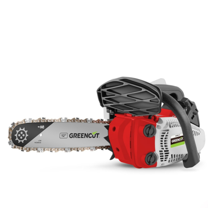 Motosierra de gasolina 2 tiempos 25cc, espada 12", 44 dientes Greencut GS250X-12