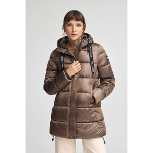 Giaccone Silvon Coat marrone con logo Polo Club