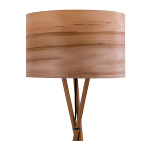 Lampadaire en bois d'hêtre et feuille de bois - Kyoto