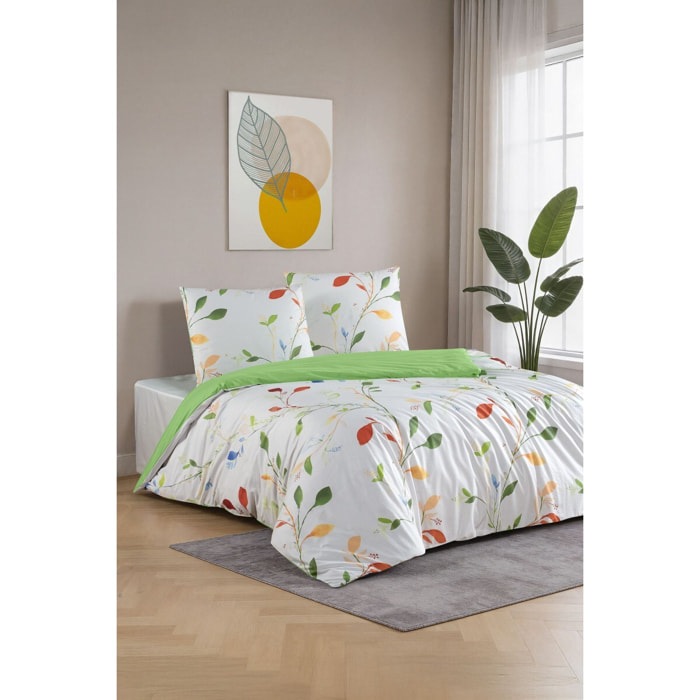 Parure housse de couette et taie(s) d'oreiller coton imprimé