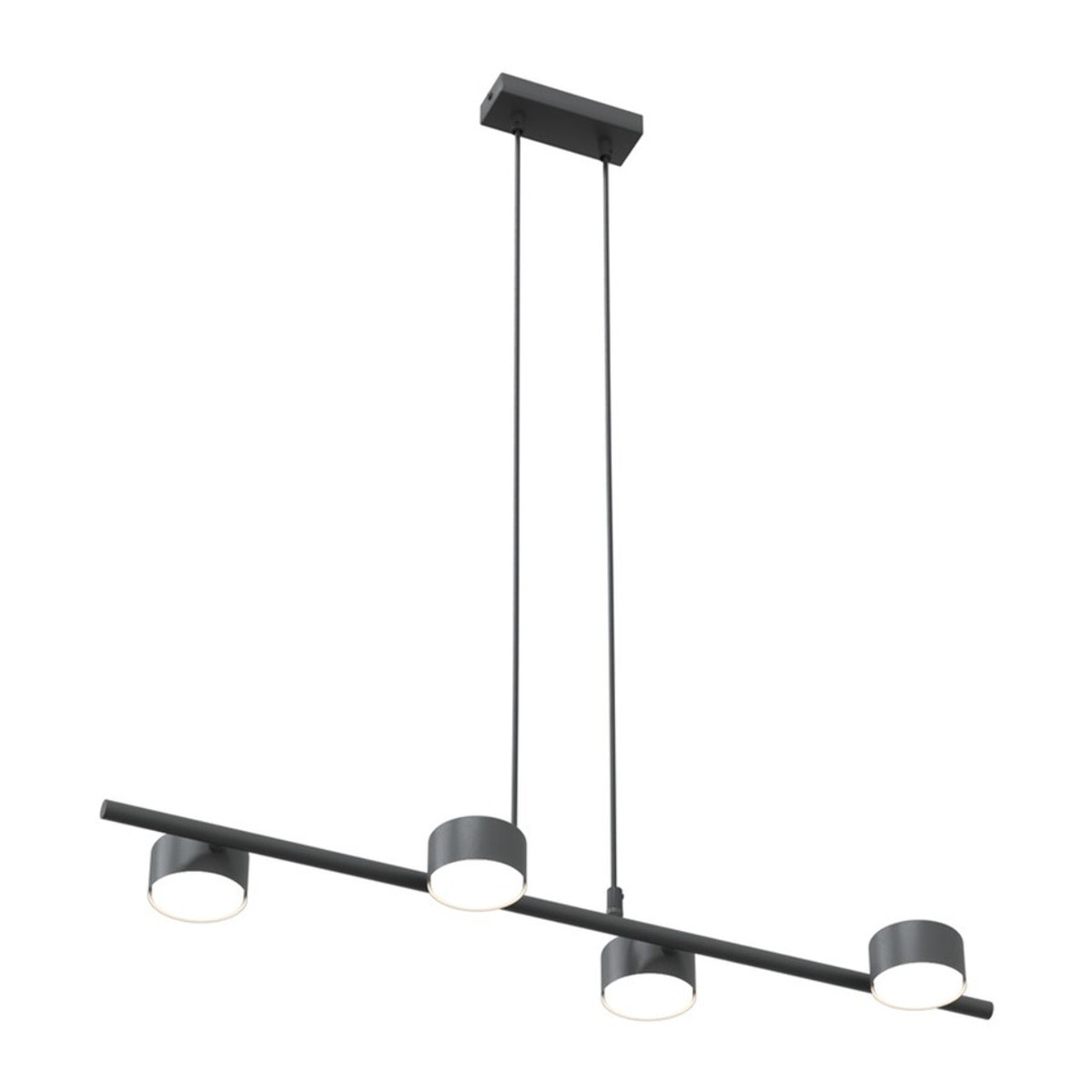 Lampada a sospensione SORA in acciaio nero opaco