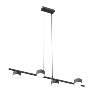 Lampada a sospensione SORA in acciaio nero opaco
