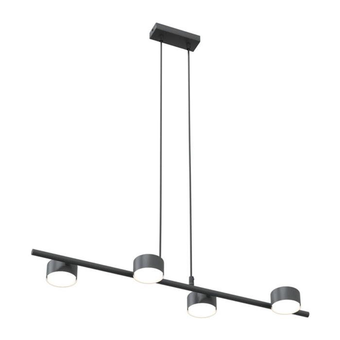 Lampada a sospensione SORA in acciaio nero opaco