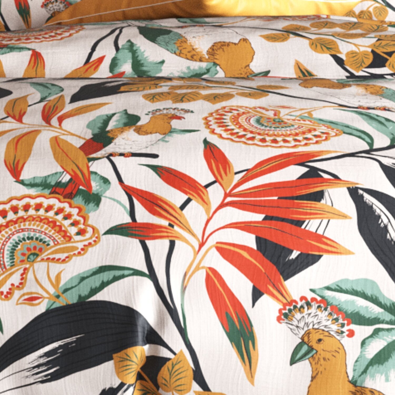 Parure Housse De Couette Imprimé 100% Coton - Ninon