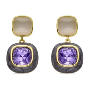 Pendientes Lux by Lux acabadoss en oro amarillo 18K