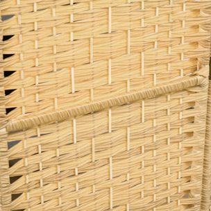 Biombo Plegable de 3 Paneles 135x180 cm Biombo Separador de Ambientes Pantalla de Privacidad de Polipropileno para Oficina Dormitorio Natural