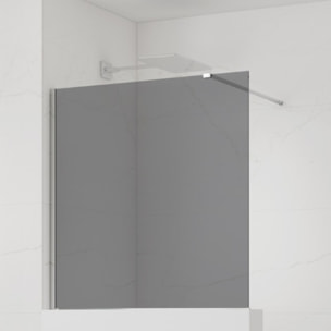 120x100 cm Walk-In paroi de douche fixe à l'italienne + set d'installation + bras de montage 120 cm, chrome (SATBWIS120KSPR)