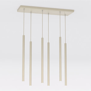 Lampada a sospensione SELTER in acciaio beige