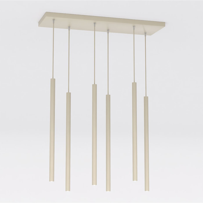 Lampada a sospensione SELTER in acciaio beige
