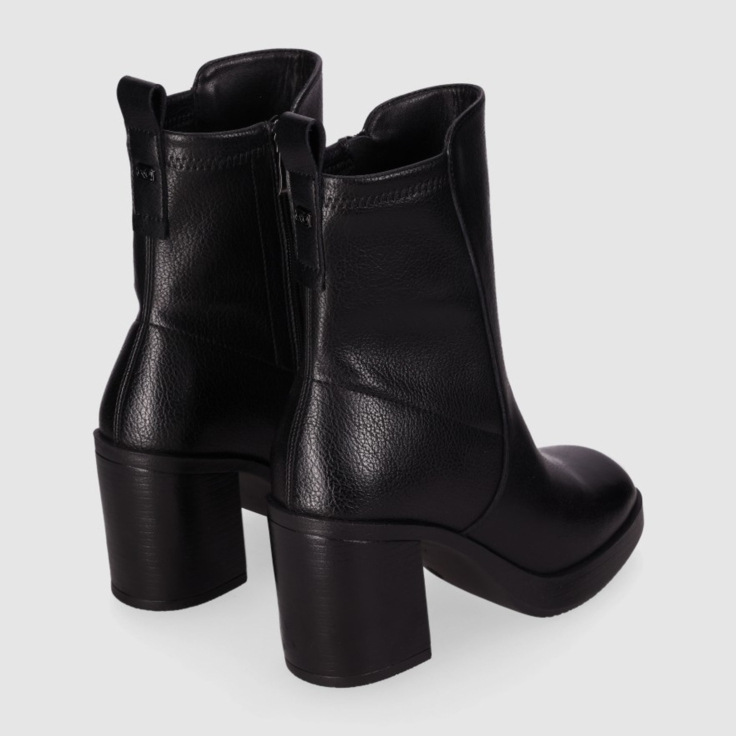 Botines de Piel - Negro - Tacón: 6 cm