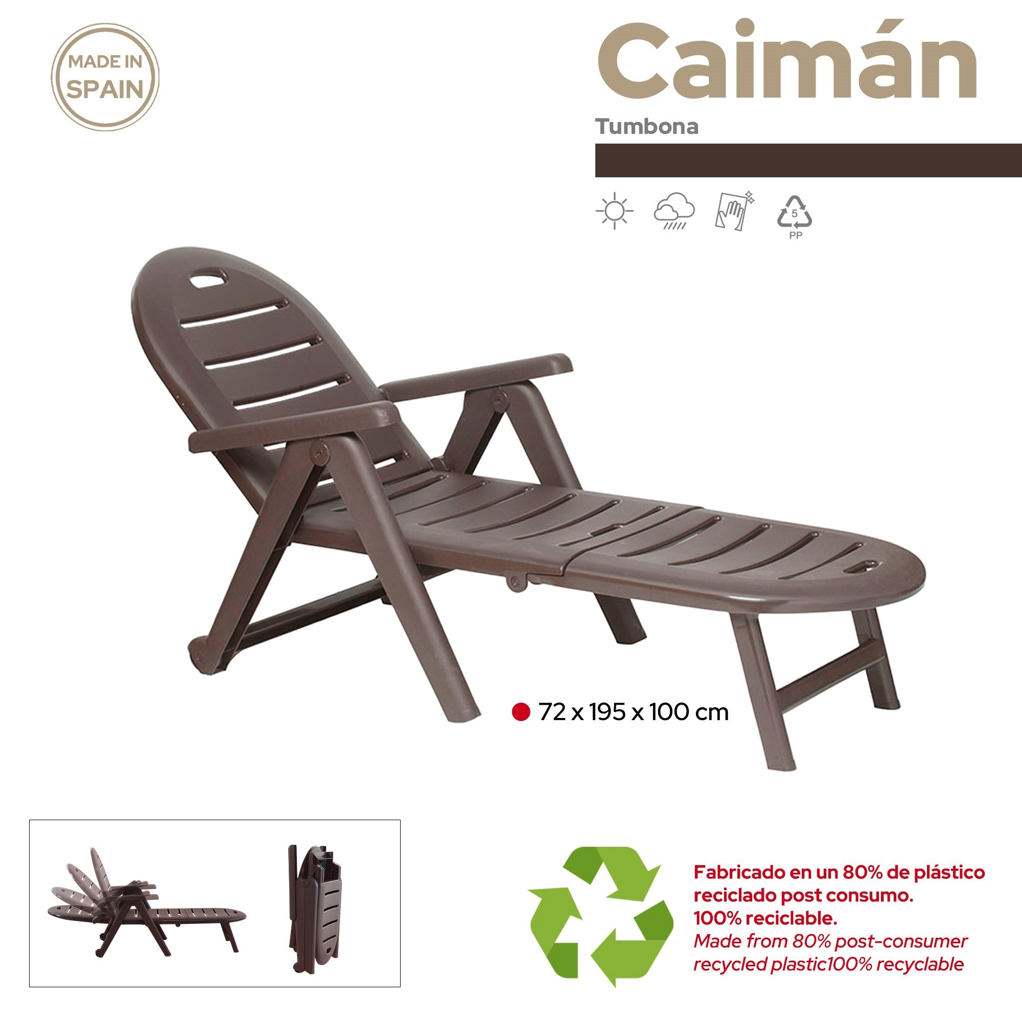 Tumbona de jardín caiman wengue