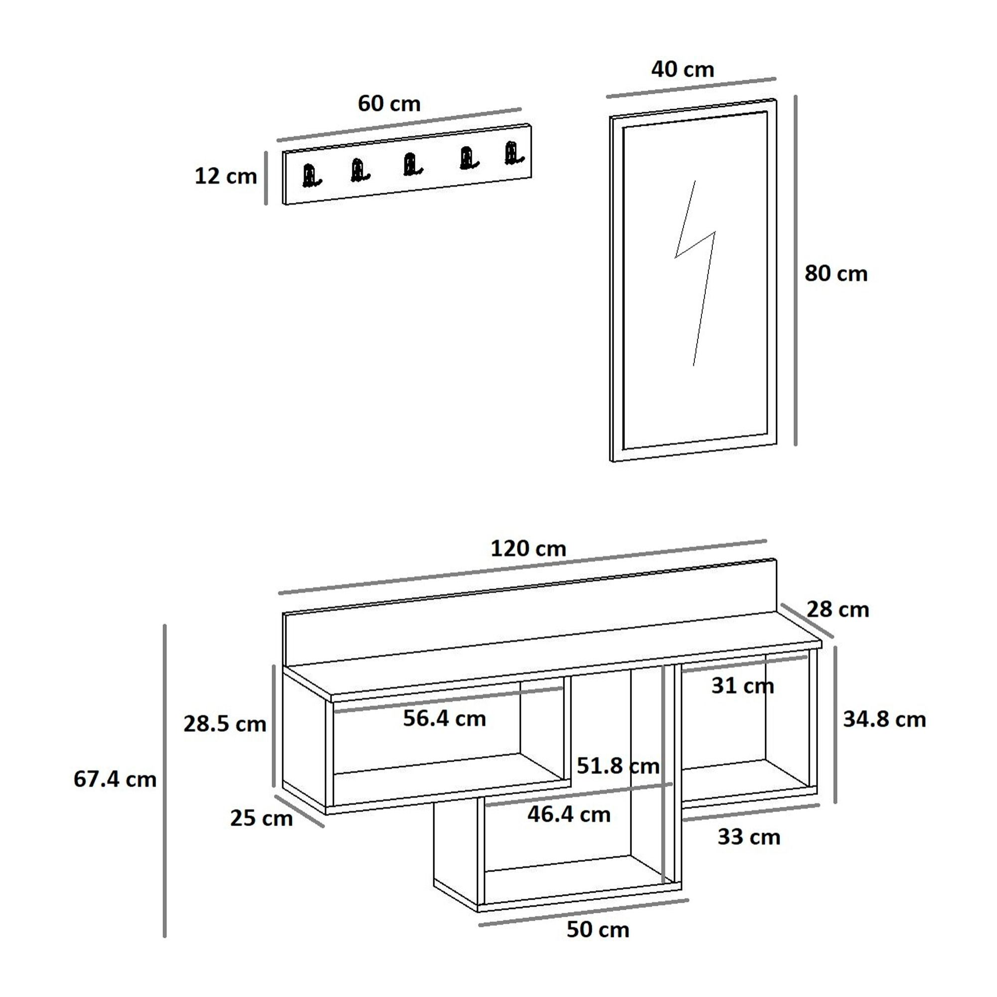 Mueble de  banda mármol oro con 100% tablero aglomerado rechapado en melamina.