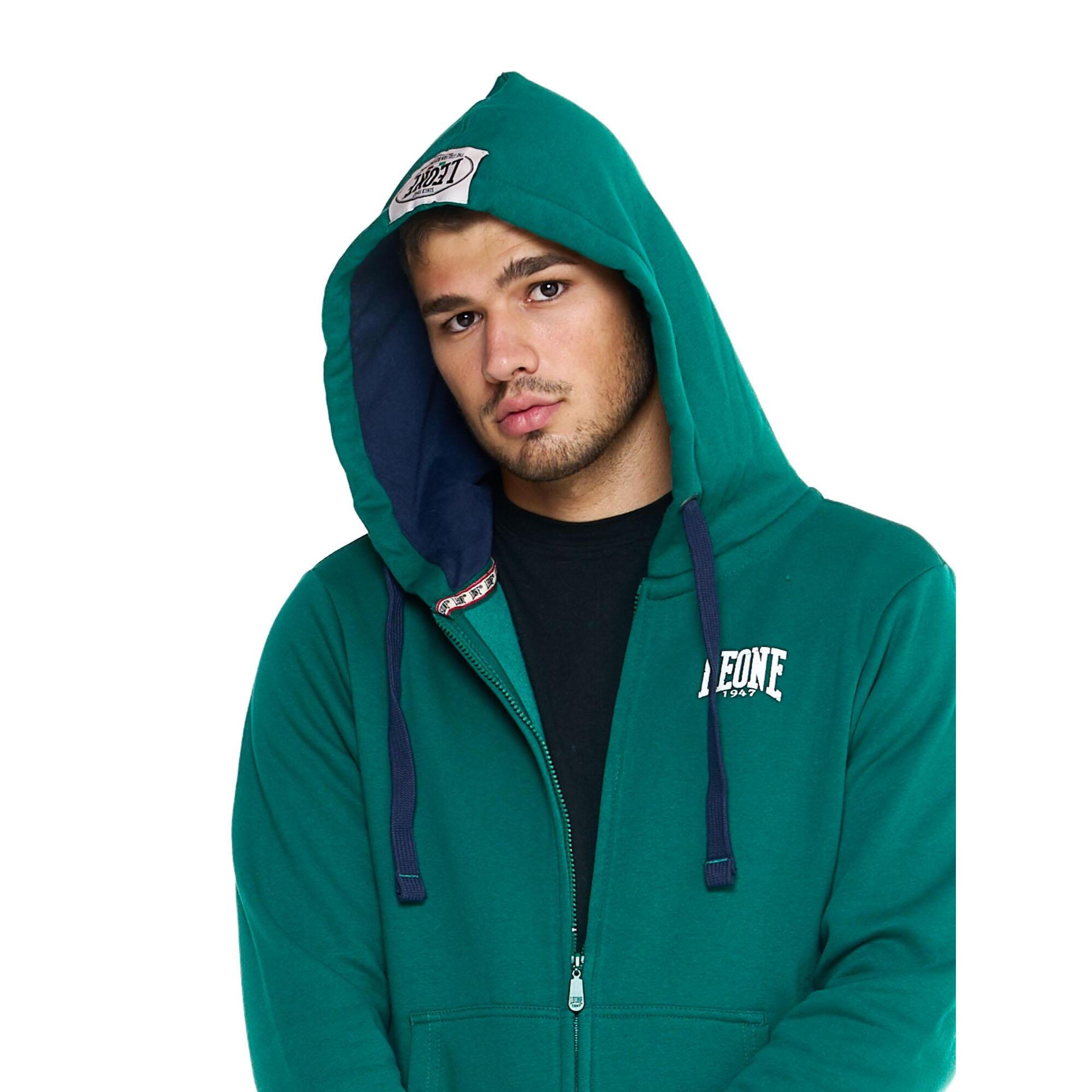 Tuta da uomo con cappuccio e zip Leone 1947 Apparel Vintage Small Logo