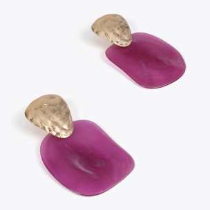 Orecchini Combinati Metallo e Acrilico