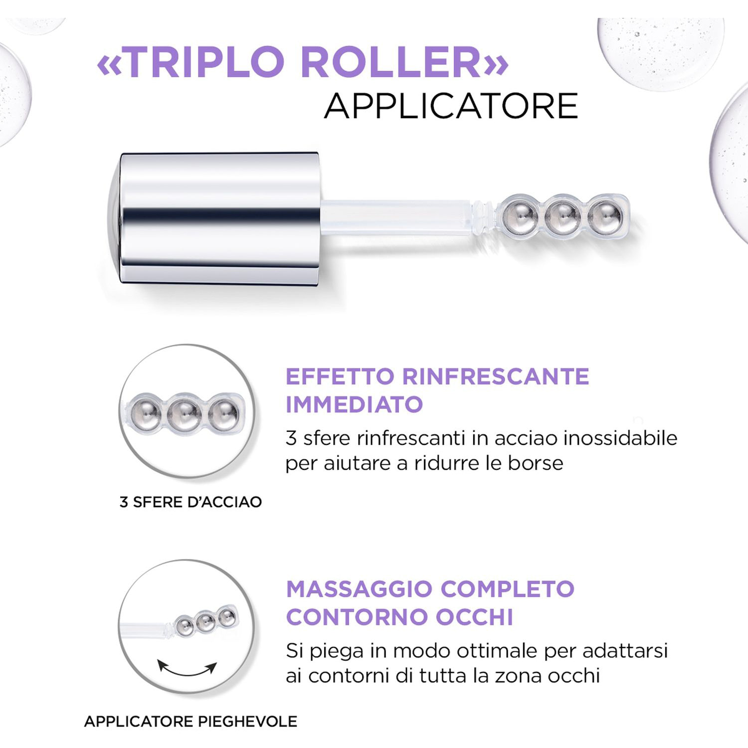 Siero Contorno Occhi Antirughe Revitalift Filler Idratante Energizzante Levigante Rinfrescante con Acido Ialuronico e Caffeina - Flacone da 20ml