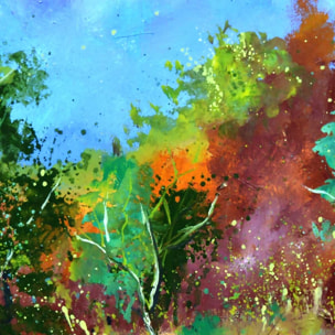 Tableau paysage trio vert Tableau plexiglas