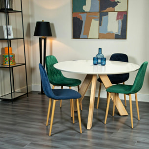 Chaise velours verte (lot de 2) HAWAI