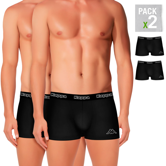 Pack 2 calzoncillos Kappa en color negro para hombre